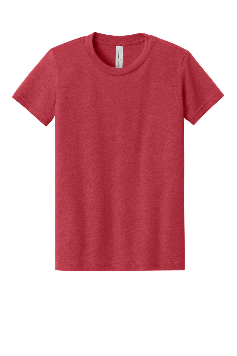 BELLA+CANVAS Youth Heather CVC Tee - Heather Red