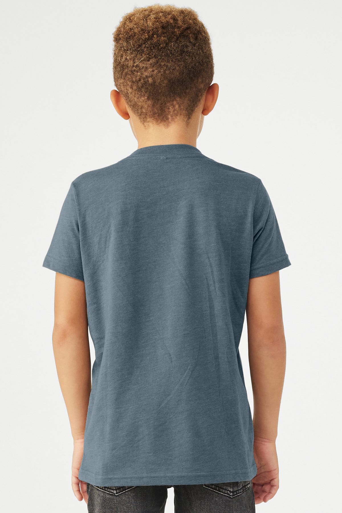 BELLA+CANVAS Youth Heather CVC Tee - Heather Slate
