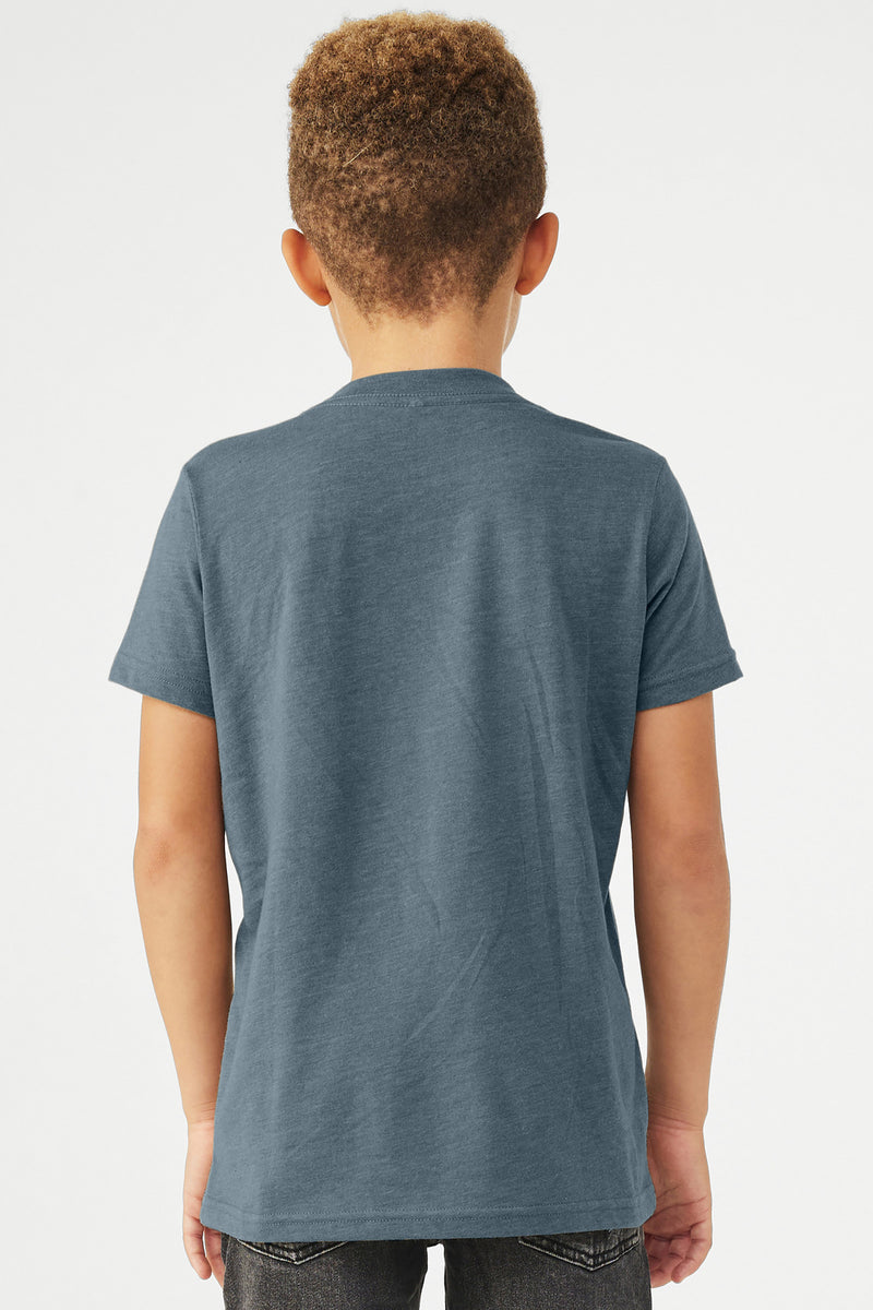 BELLA+CANVAS Youth Heather CVC Tee - Heather Slate