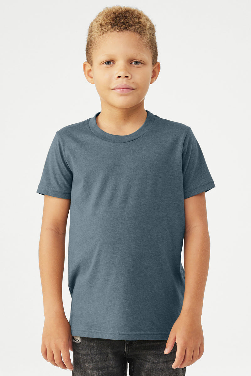 BELLA+CANVAS Youth Heather CVC Tee - Heather Slate