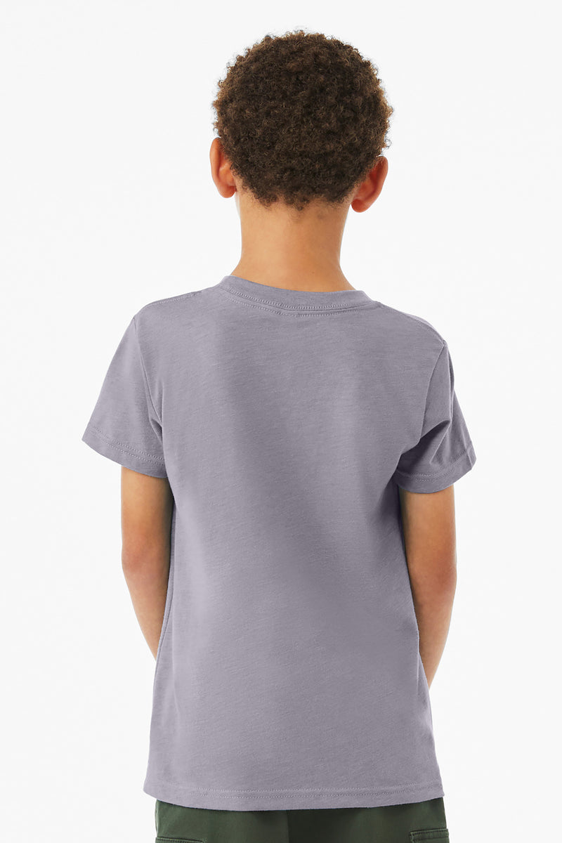 BELLA+CANVAS Youth Heather CVC Tee - Heather Storm