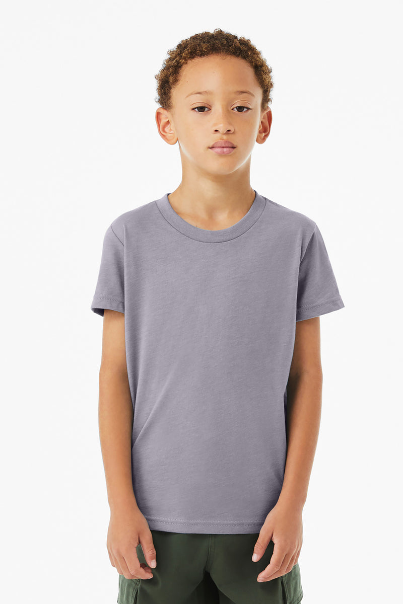 BELLA+CANVAS Youth Heather CVC Tee - Heather Storm