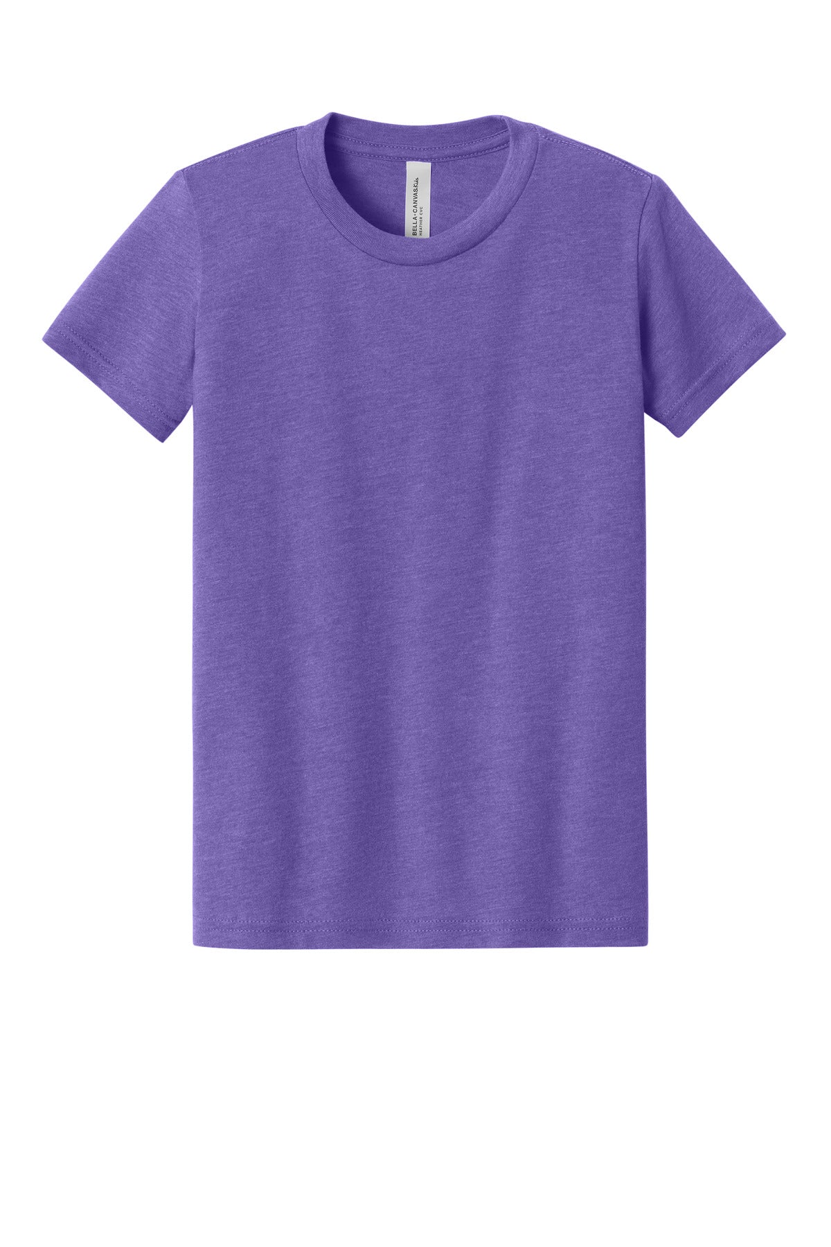 BELLA+CANVAS Youth Heather CVC Tee - Heather Team Purple