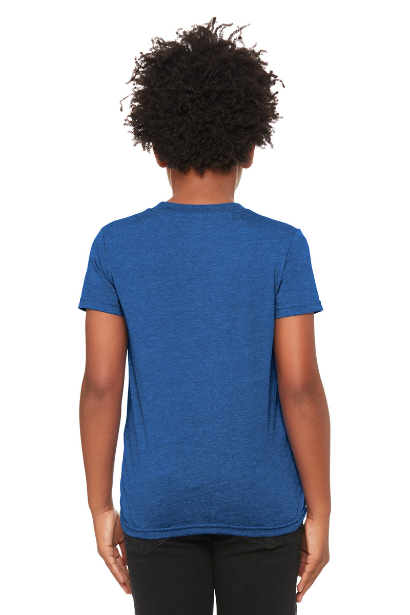 BELLA+CANVAS Youth Heather CVC Tee - Heather True Royal