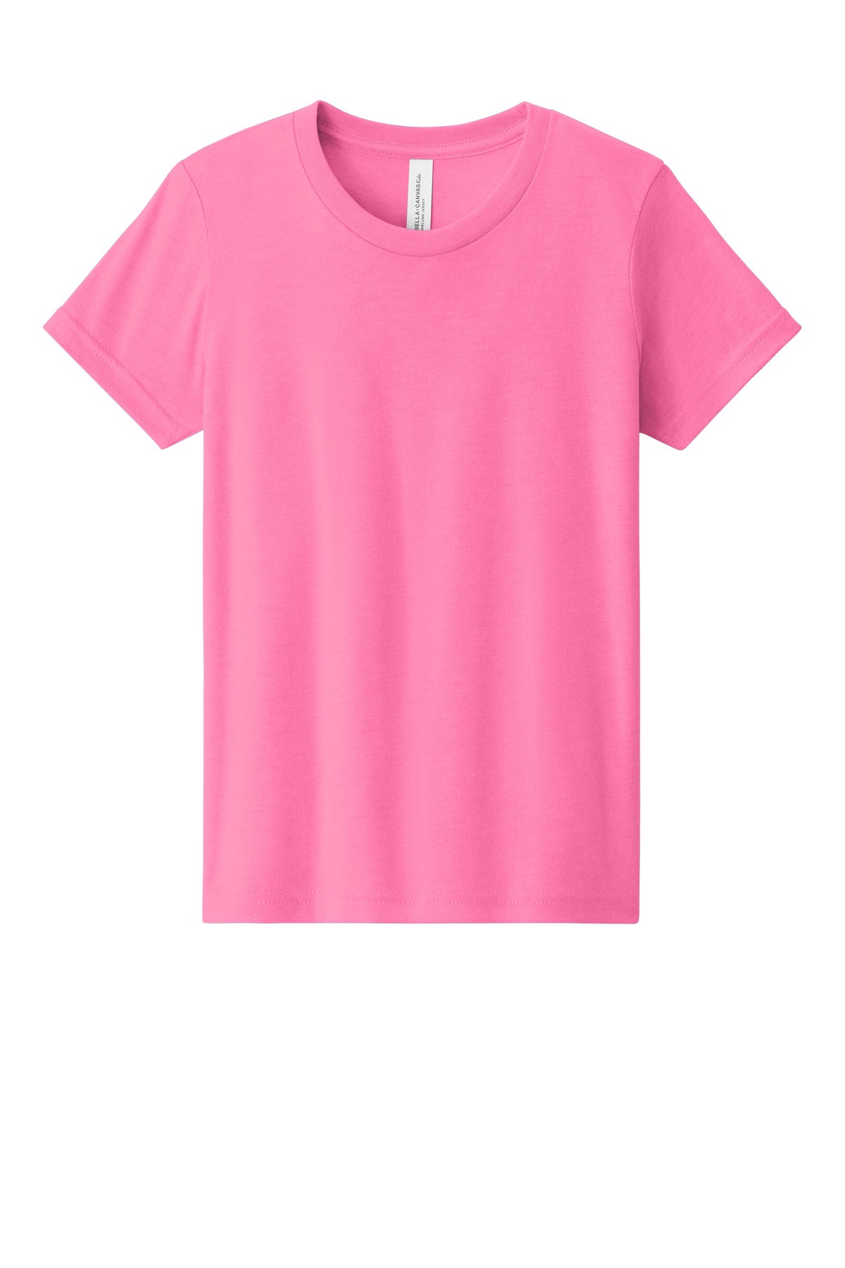 BELLA+CANVAS Youth Heather CVC Tee - Neon Pink