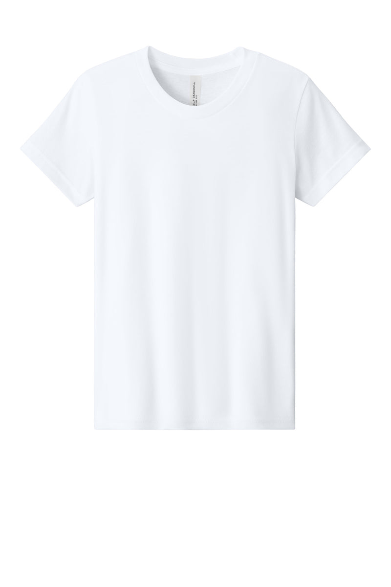 BELLA+CANVAS Youth Heather CVC Tee - Solid White Blend