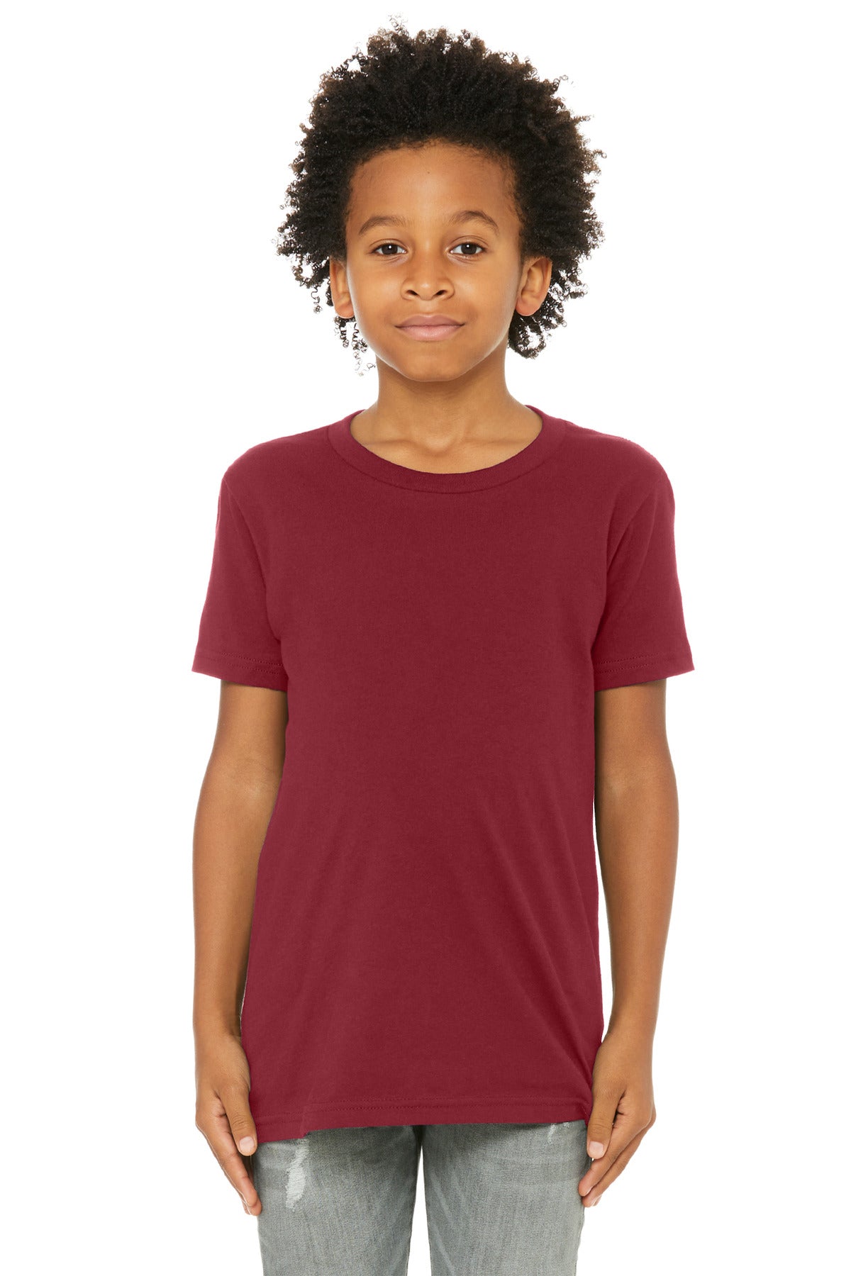 BELLA+CANVAS  Youth Jersey Short Sleeve Tee - Cardinal
