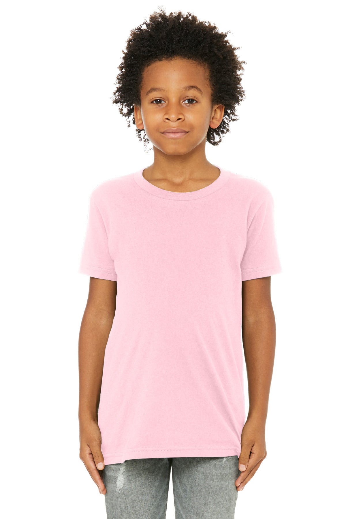 BELLA+CANVAS  Youth Jersey Short Sleeve Tee - Pink