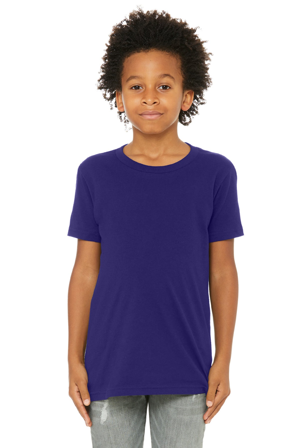 BELLA+CANVAS  Youth Jersey Short Sleeve Tee - Team Purple