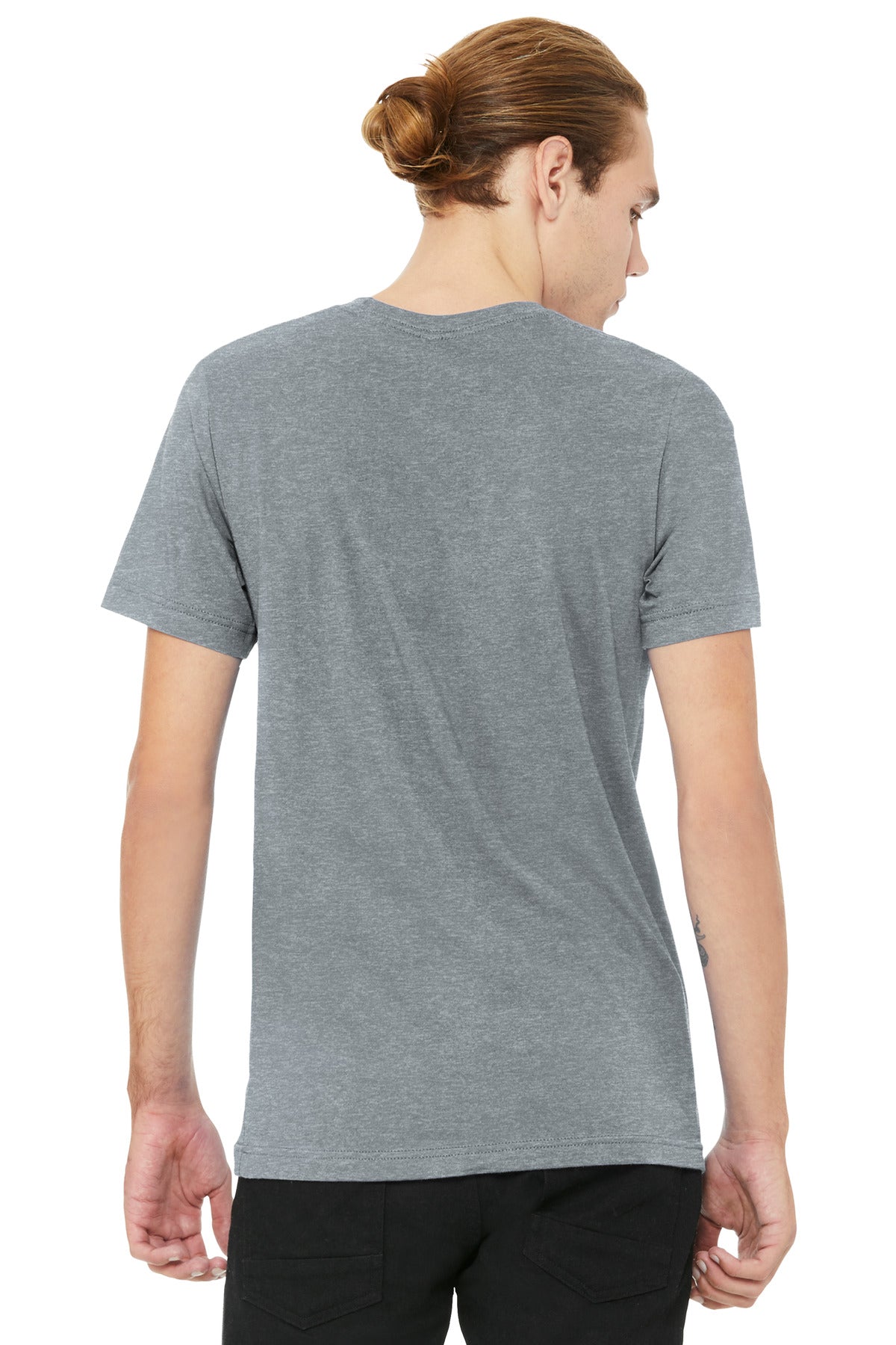 BELLA+CANVAS Unisex Heather CVC V-Neck Tee - Athletic Heather