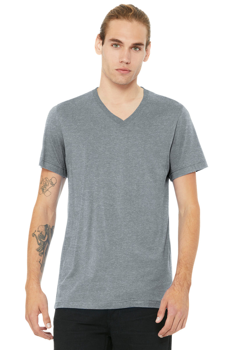 BELLA+CANVAS Unisex Heather CVC V-Neck Tee - Athletic Heather