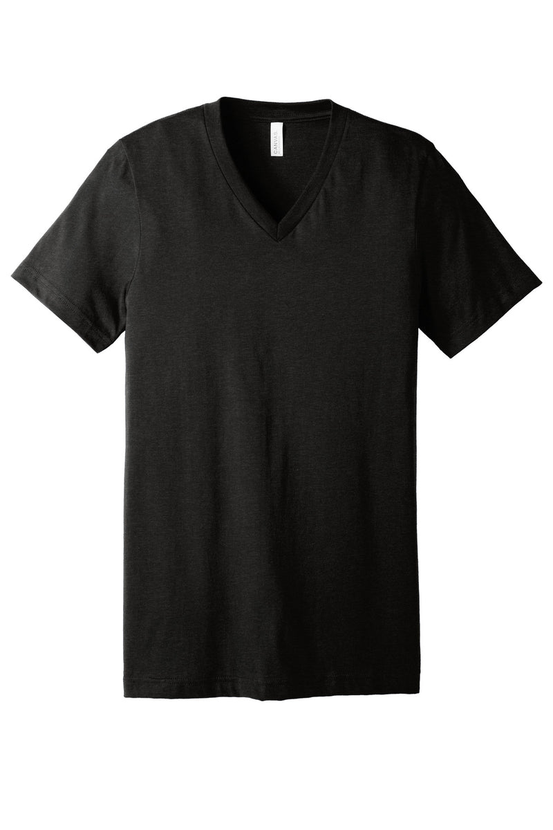 BELLA+CANVAS Unisex Heather CVC V-Neck Tee - Black Heather