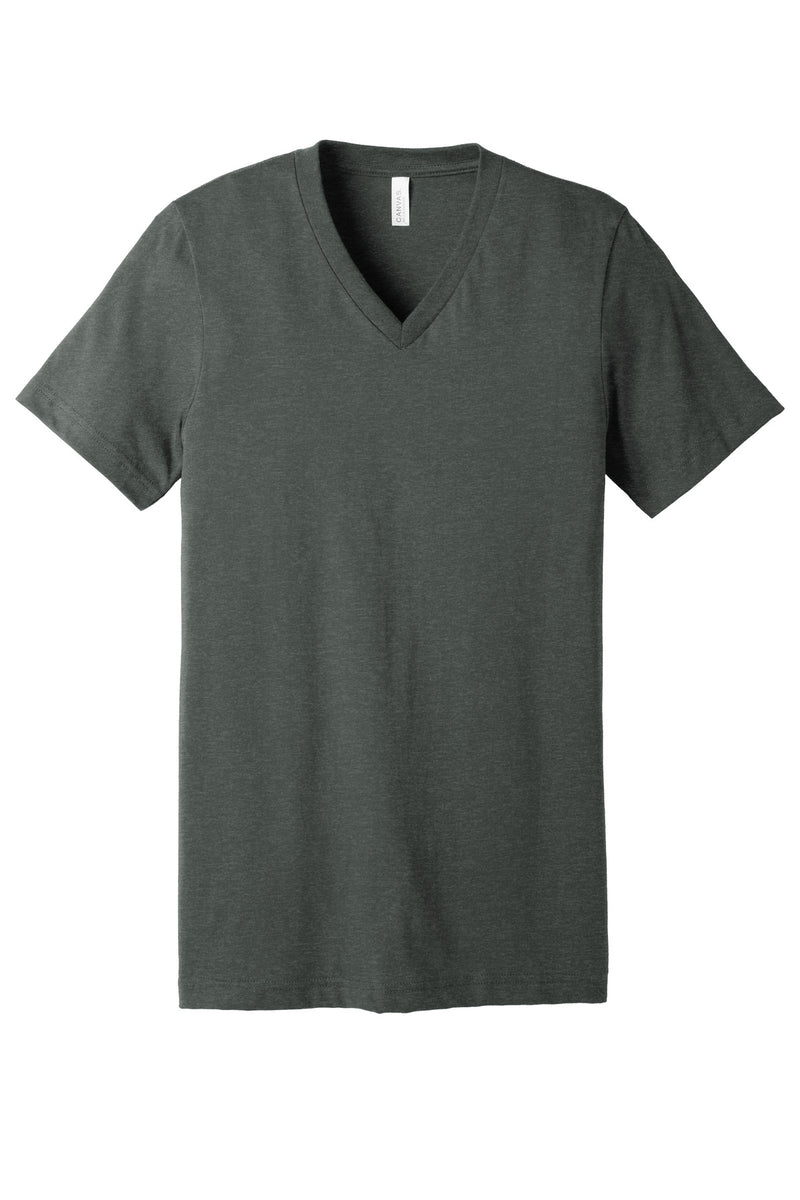 BELLA+CANVAS Unisex Heather CVC V-Neck Tee - Deep Heather