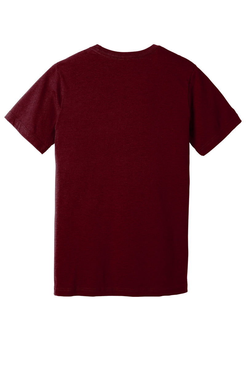 BELLA+CANVAS Unisex Heather CVC V-Neck Tee - Heather Cardinal