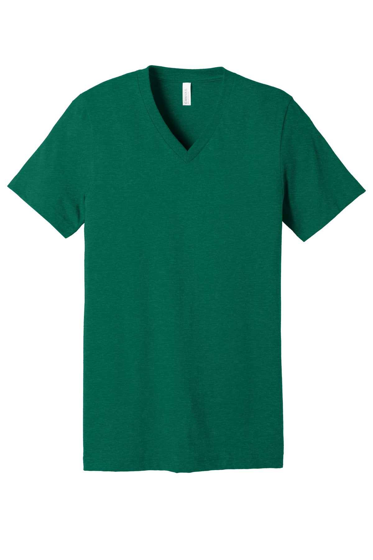 BELLA+CANVAS Unisex Heather CVC V-Neck Tee - Heather Grass Green