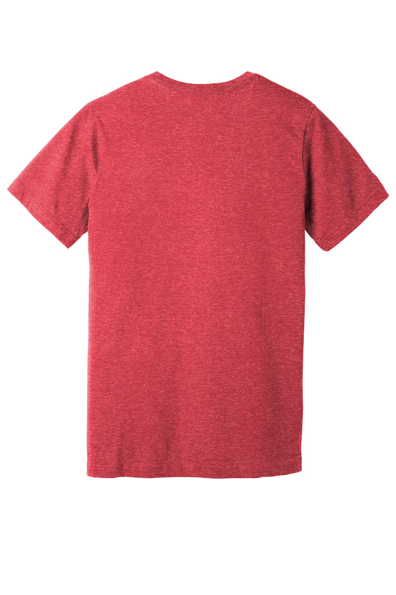 BELLA+CANVAS Unisex Heather CVC V-Neck Tee - Heather Red