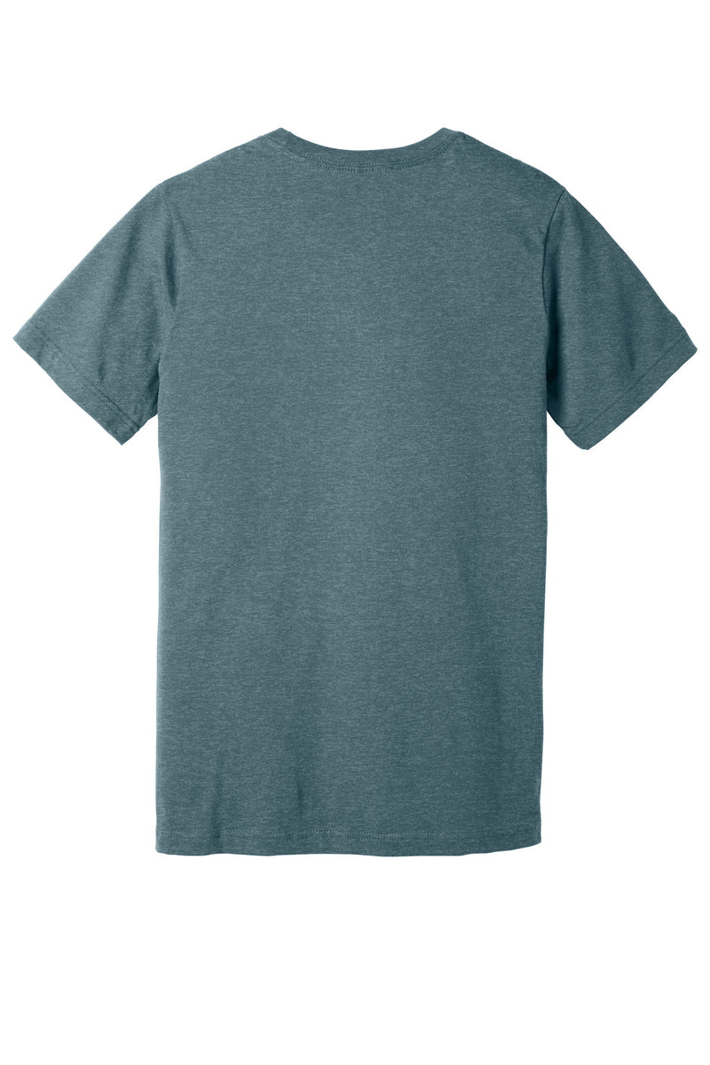 BELLA+CANVAS Unisex Heather CVC V-Neck Tee - Heather Slate
