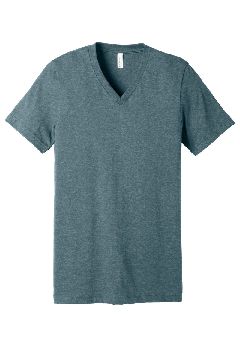 BELLA+CANVAS Unisex Heather CVC V-Neck Tee - Heather Slate