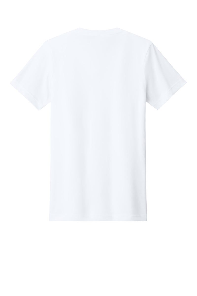 BELLA+CANVAS Unisex Heather CVC V-Neck Tee - Solid White Blend
