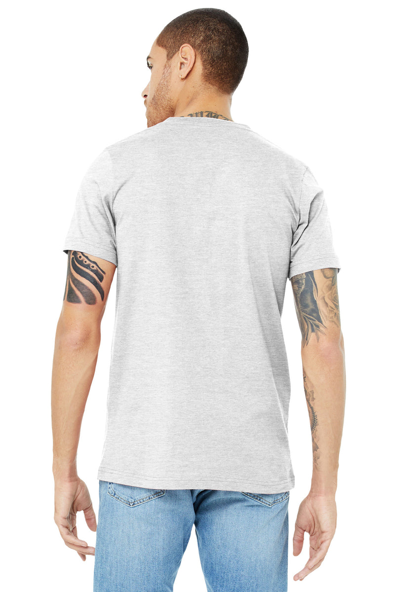 BELLA+CANVAS  Unisex Jersey Short Sleeve V-Neck Tee - Ash