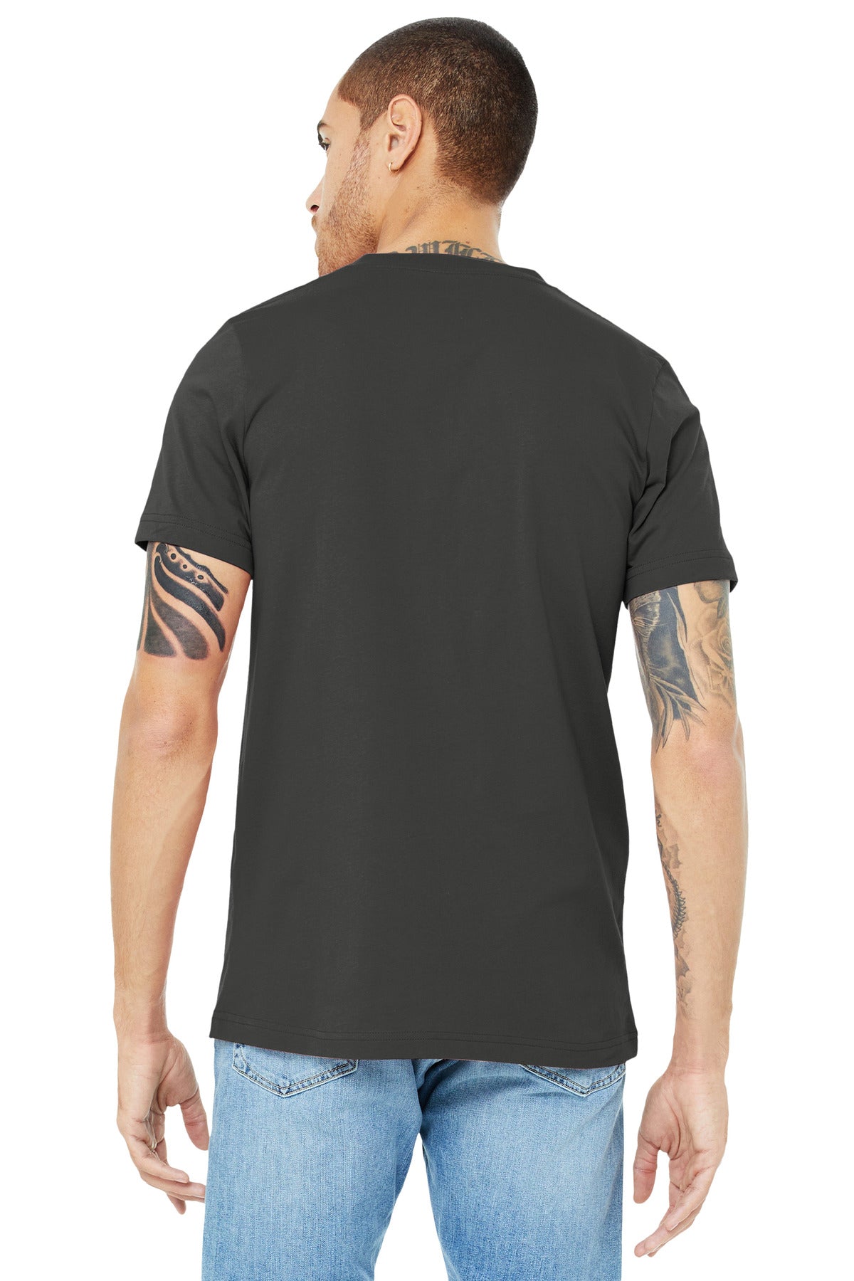BELLA+CANVAS  Unisex Jersey Short Sleeve V-Neck Tee - Asphalt