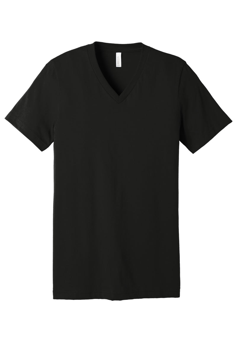 BELLA+CANVAS  Unisex Jersey Short Sleeve V-Neck Tee - Black