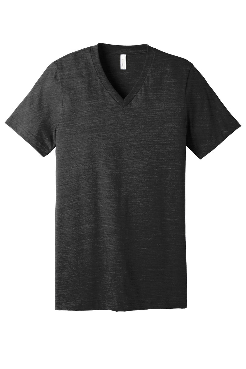 BELLA+CANVAS  Unisex Jersey Short Sleeve V-Neck Tee - Charcoal Black Slub
