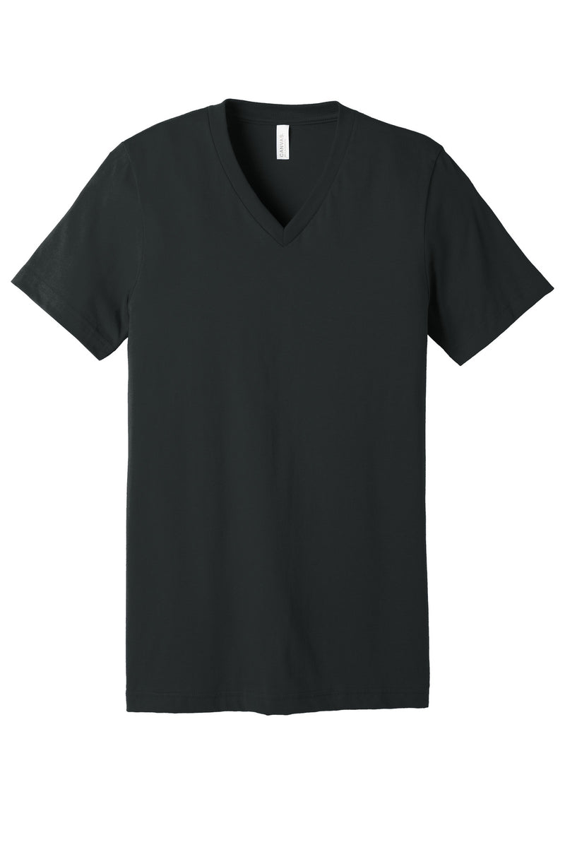 BELLA+CANVAS  Unisex Jersey Short Sleeve V-Neck Tee - Dark Grey
