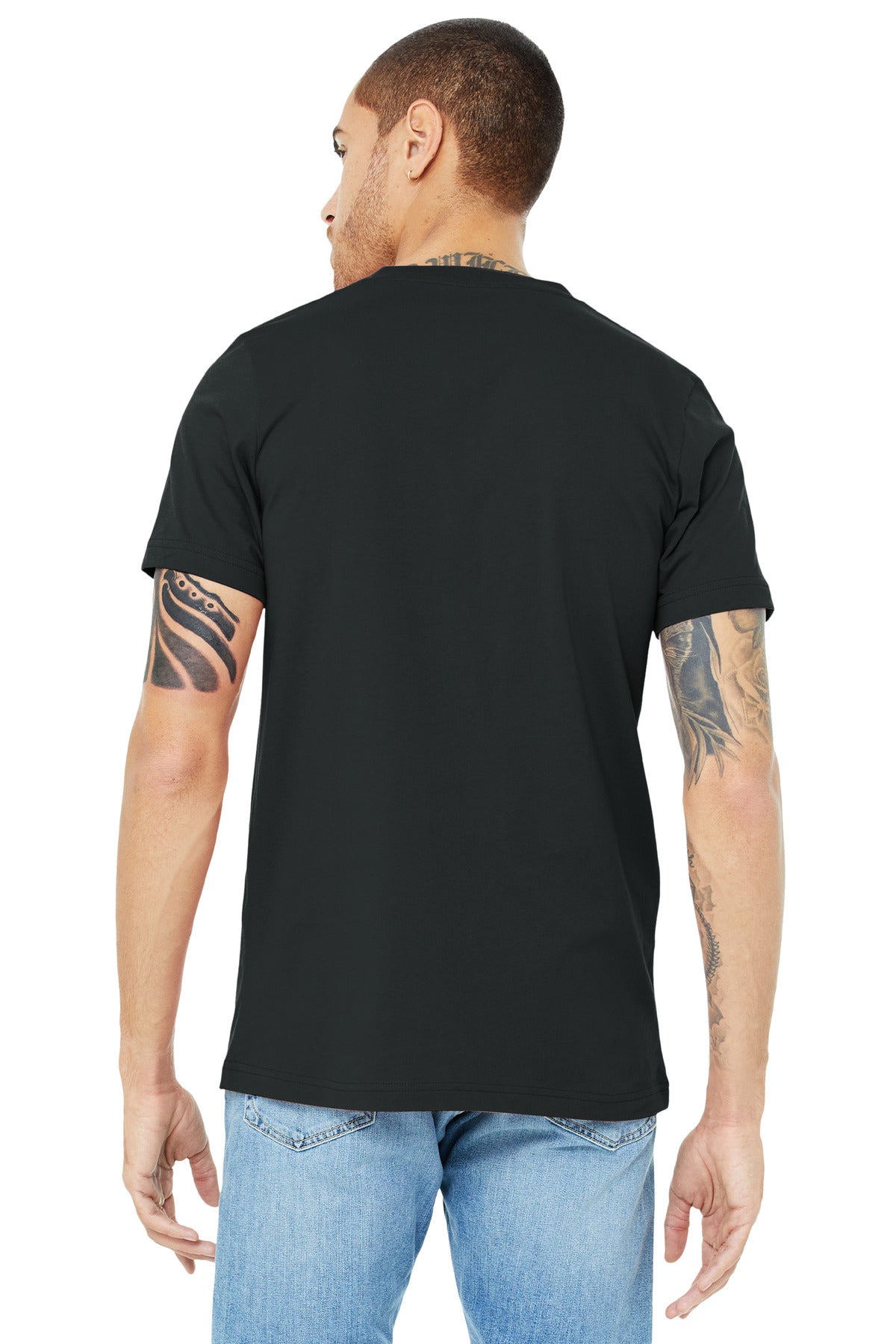 BELLA+CANVAS  Unisex Jersey Short Sleeve V-Neck Tee - Dark Grey