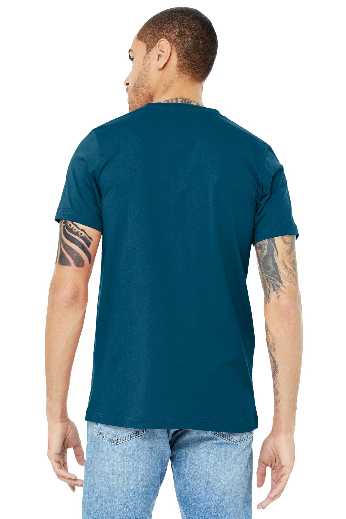 BELLA+CANVAS  Unisex Jersey Short Sleeve V-Neck Tee - Deep Teal