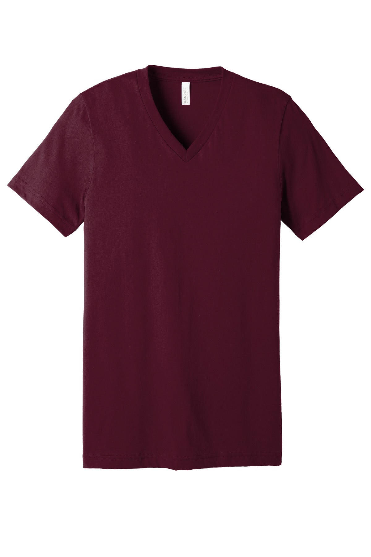 BELLA+CANVAS  Unisex Jersey Short Sleeve V-Neck Tee - Maroon