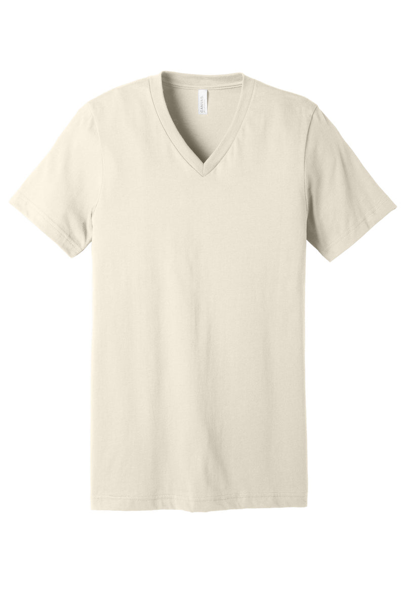 BELLA+CANVAS  Unisex Jersey Short Sleeve V-Neck Tee - Natural