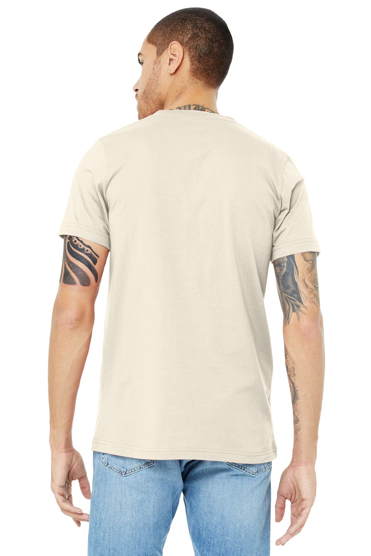 BELLA+CANVAS  Unisex Jersey Short Sleeve V-Neck Tee - Natural