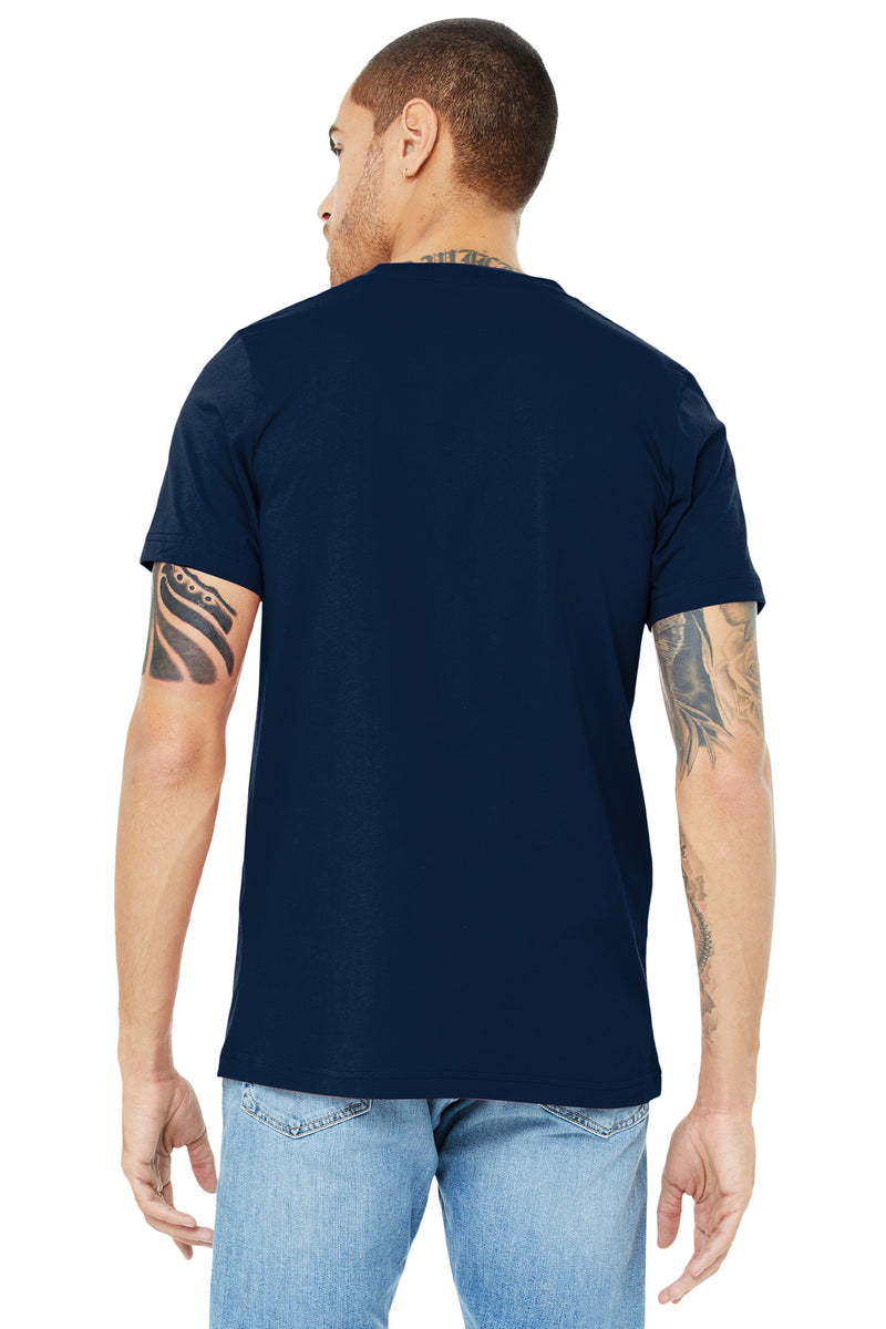 BELLA+CANVAS  Unisex Jersey Short Sleeve V-Neck Tee - Navy