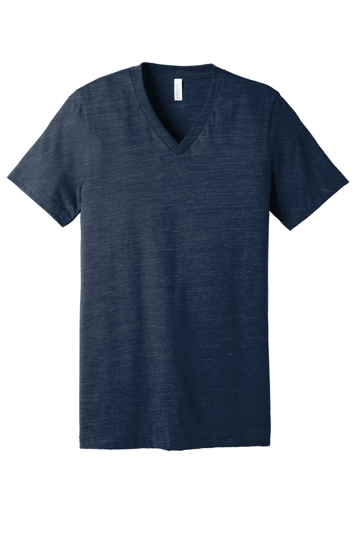 BELLA+CANVAS  Unisex Jersey Short Sleeve V-Neck Tee - Navy Slub