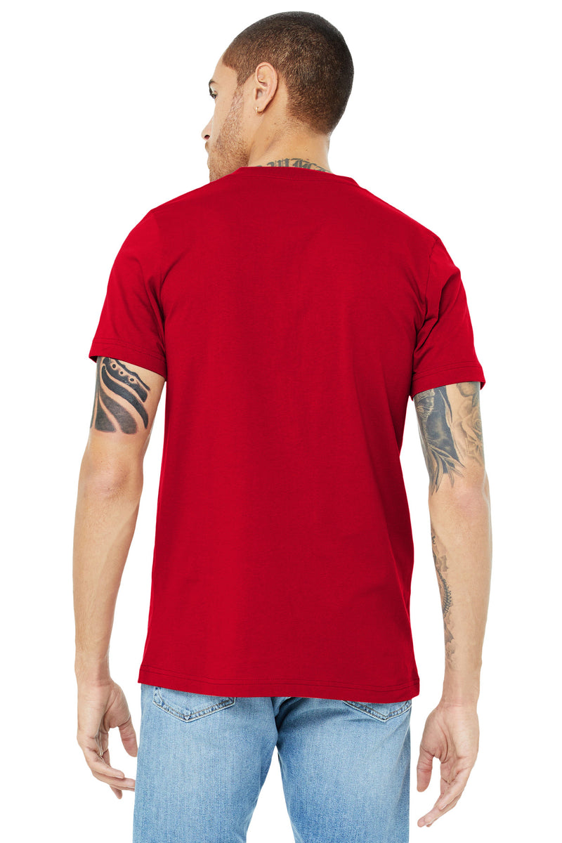 BELLA+CANVAS  Unisex Jersey Short Sleeve V-Neck Tee - Red