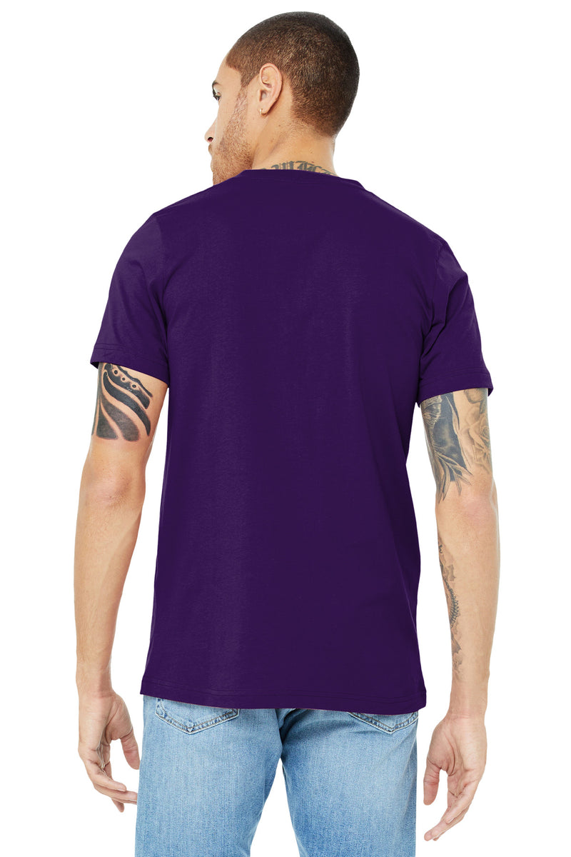 BELLA+CANVAS  Unisex Jersey Short Sleeve V-Neck Tee - Team Purple