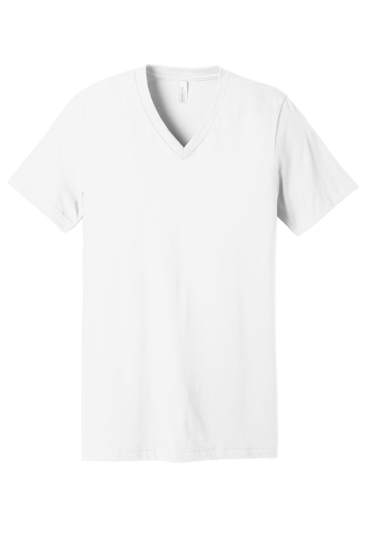 BELLA+CANVAS  Unisex Jersey Short Sleeve V-Neck Tee - White