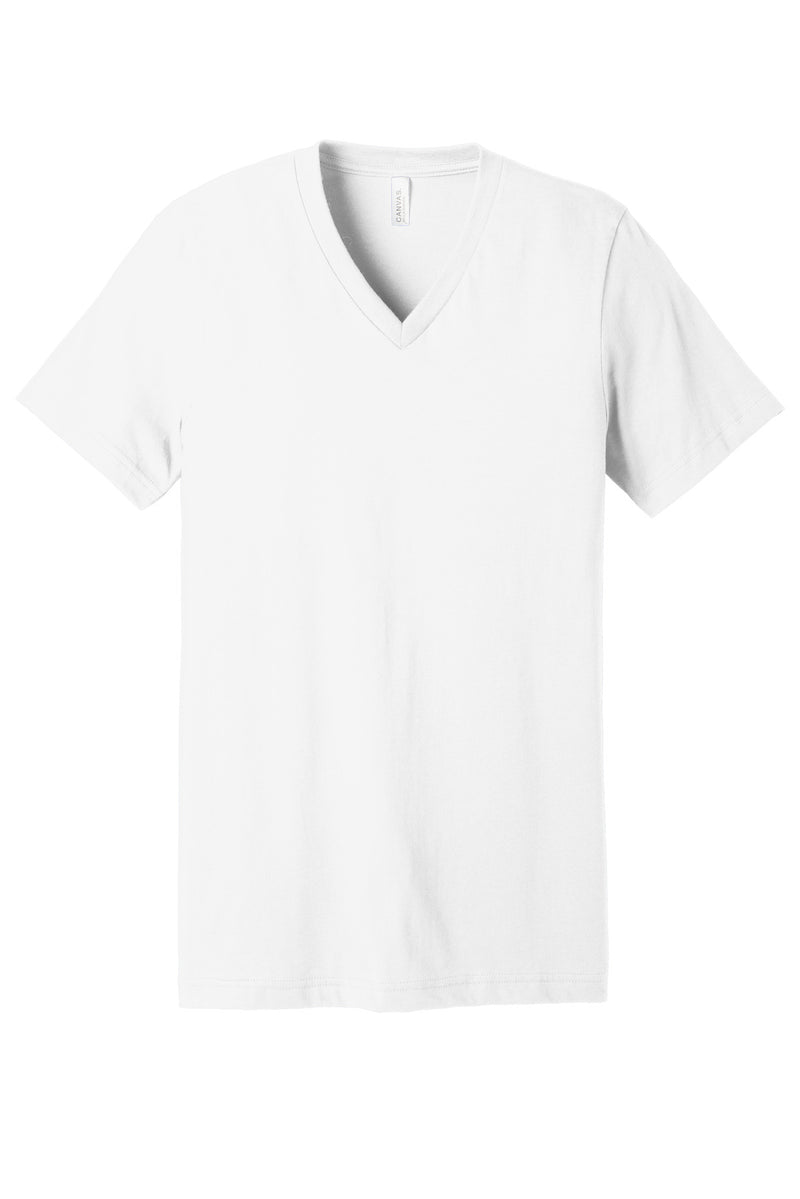BELLA+CANVAS  Unisex Jersey Short Sleeve V-Neck Tee - White