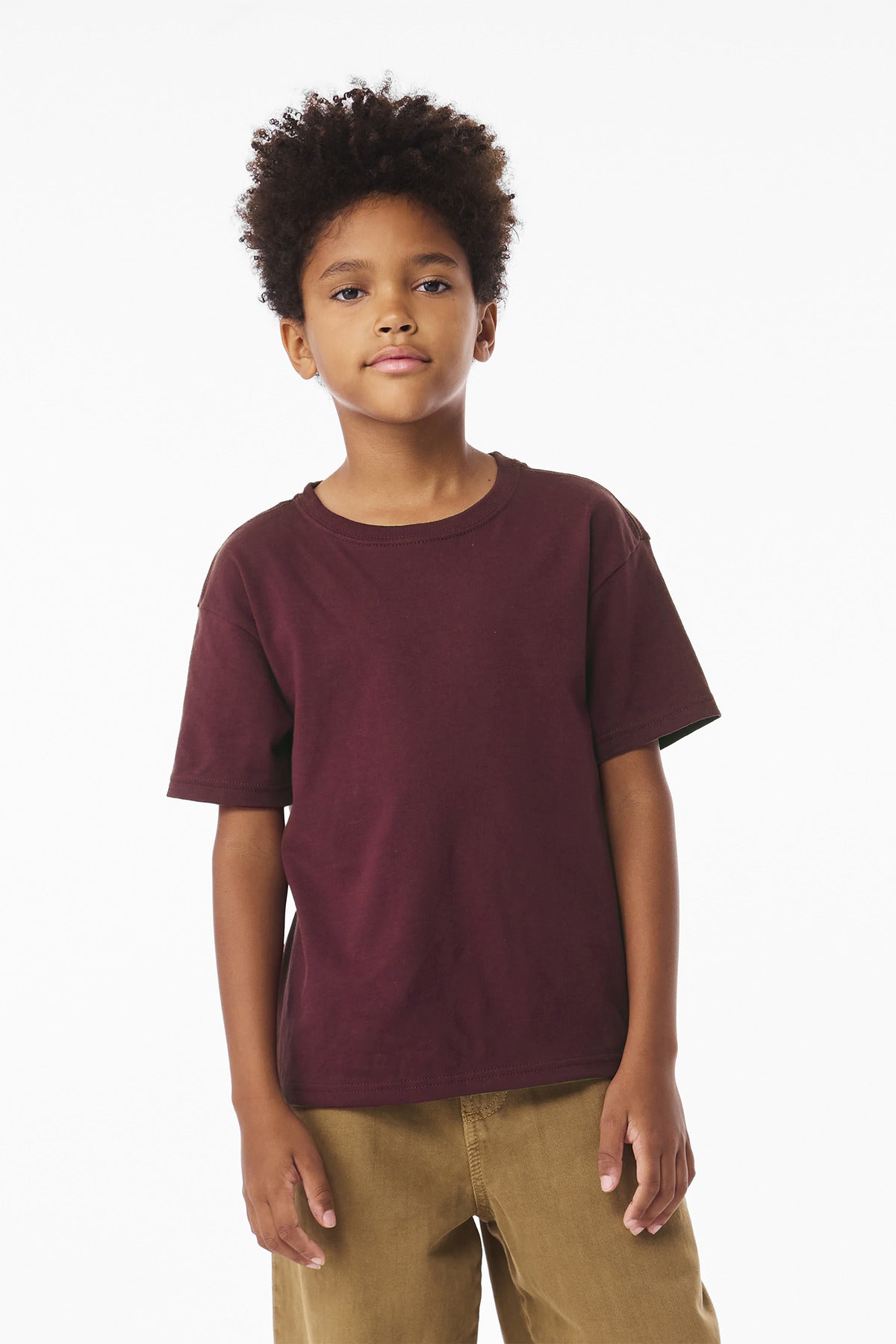 BELLA+CANVAS Youth 6-Ounce Heavyweight Tee - Maroon