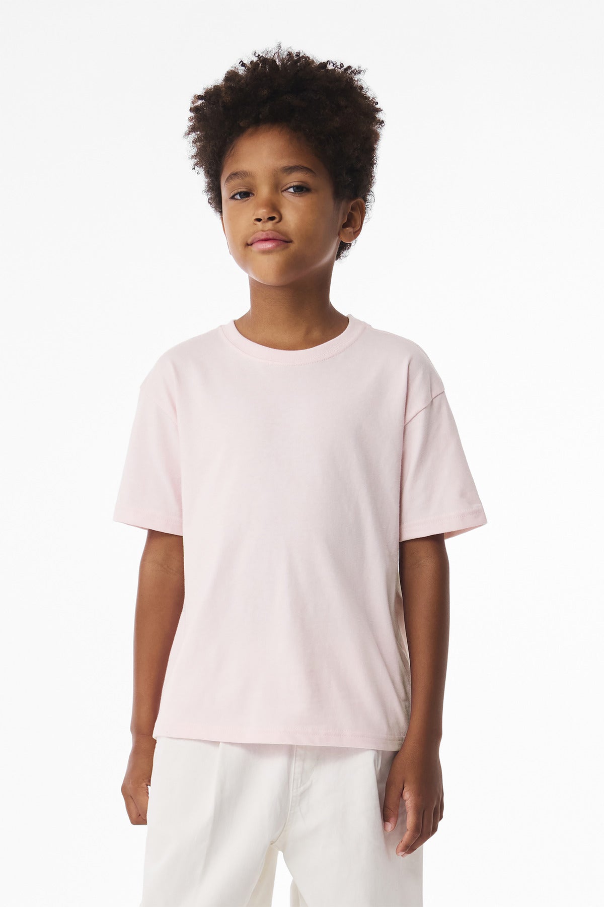 BELLA+CANVAS Youth 6-Ounce Heavyweight Tee - Soft Pink