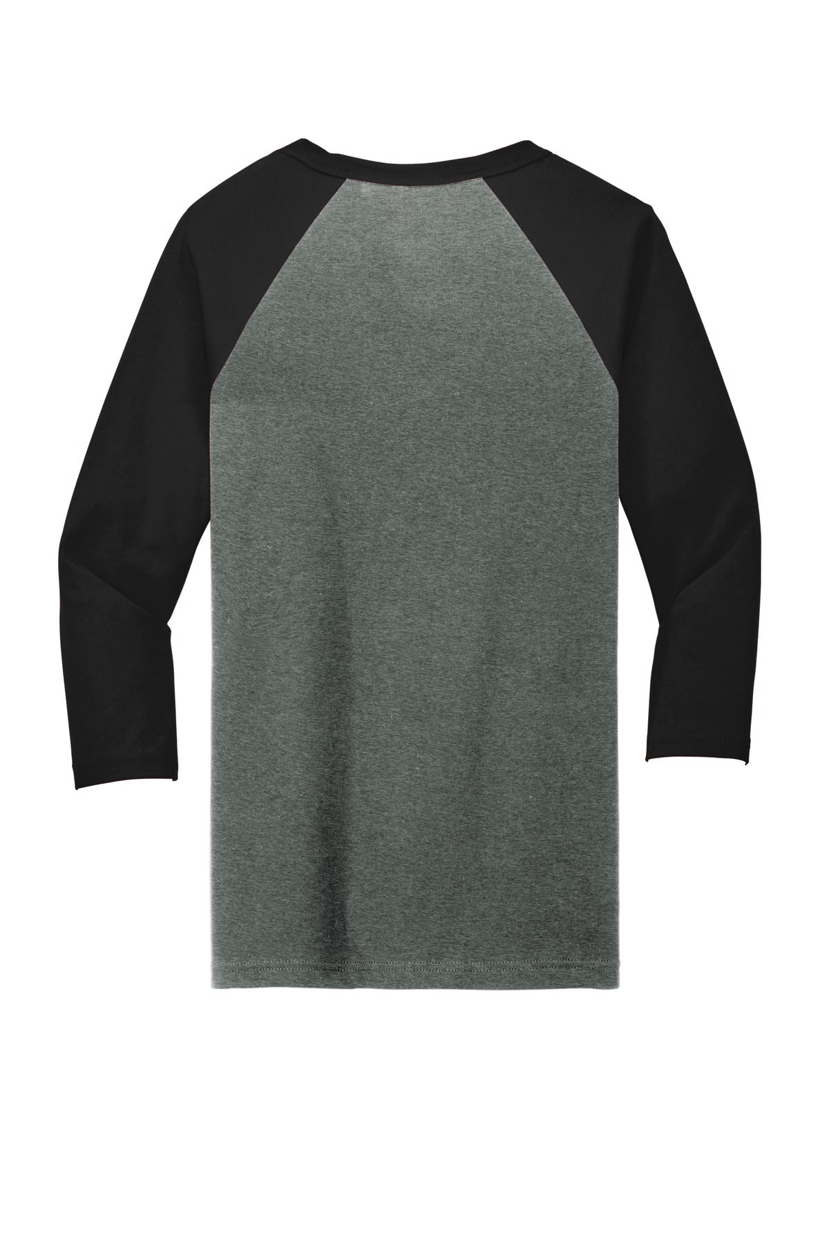 BELLA+CANVAS  Unisex 3/4-Sleeve Baseball Tee - Deep Heather/ Black