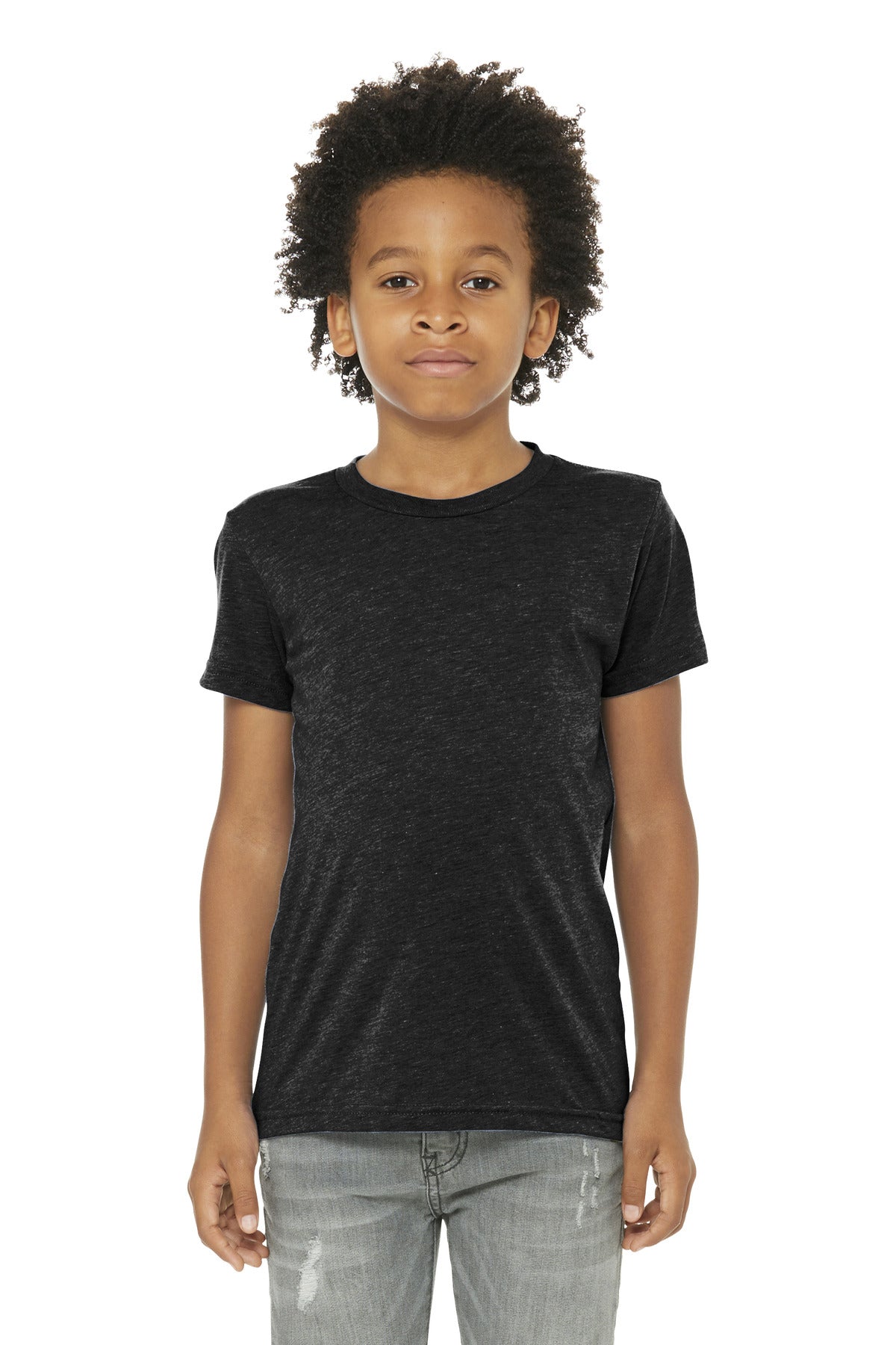 BELLA+CANVAS  Youth Triblend Short Sleeve Tee - Charcoal Black Triblend