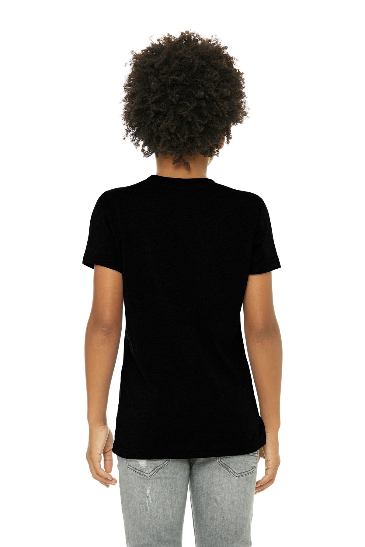 BELLA+CANVAS  Youth Triblend Short Sleeve Tee - Solid Black Triblend