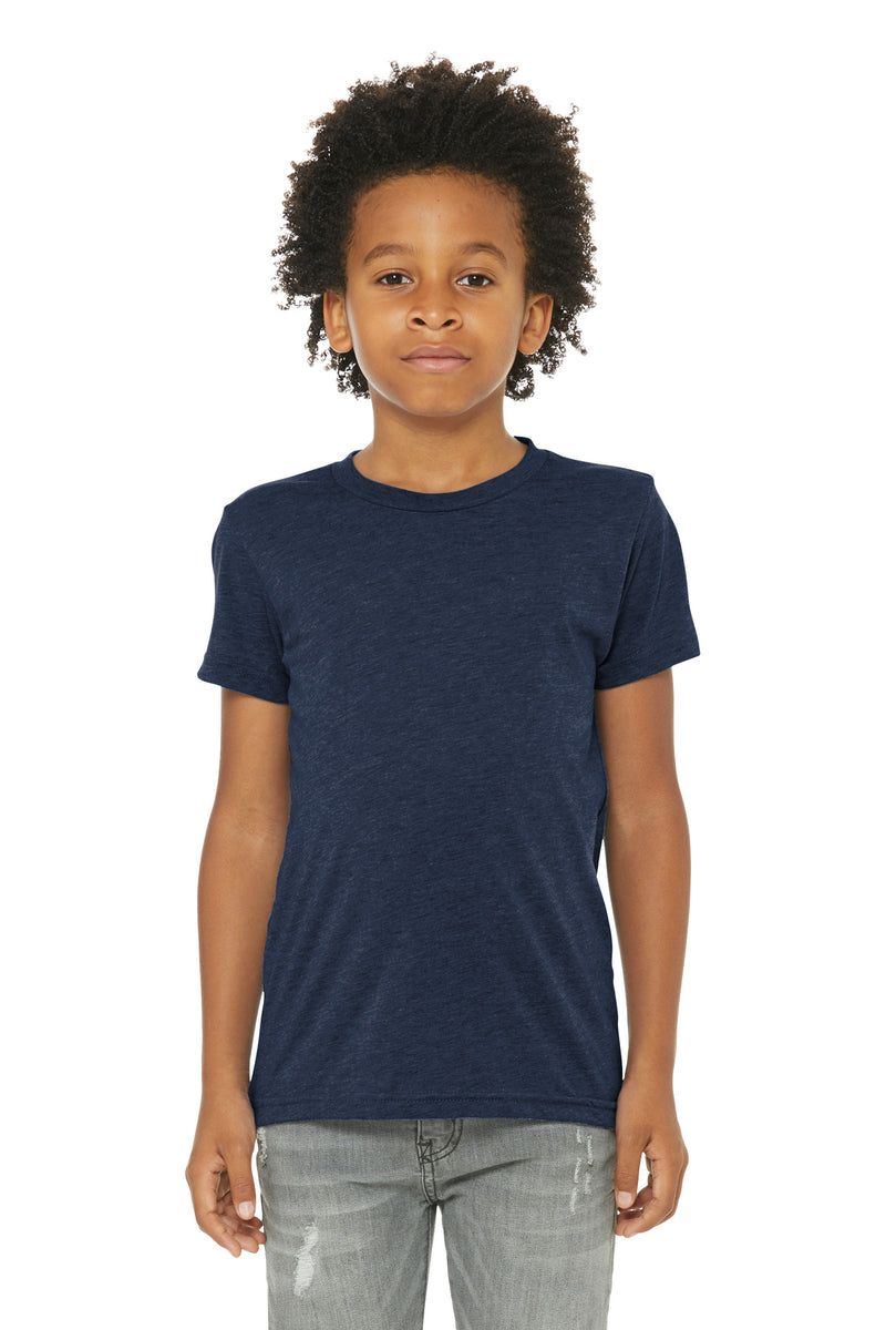 BELLA+CANVAS  Youth Triblend Short Sleeve Tee - Solid Navy Triblend