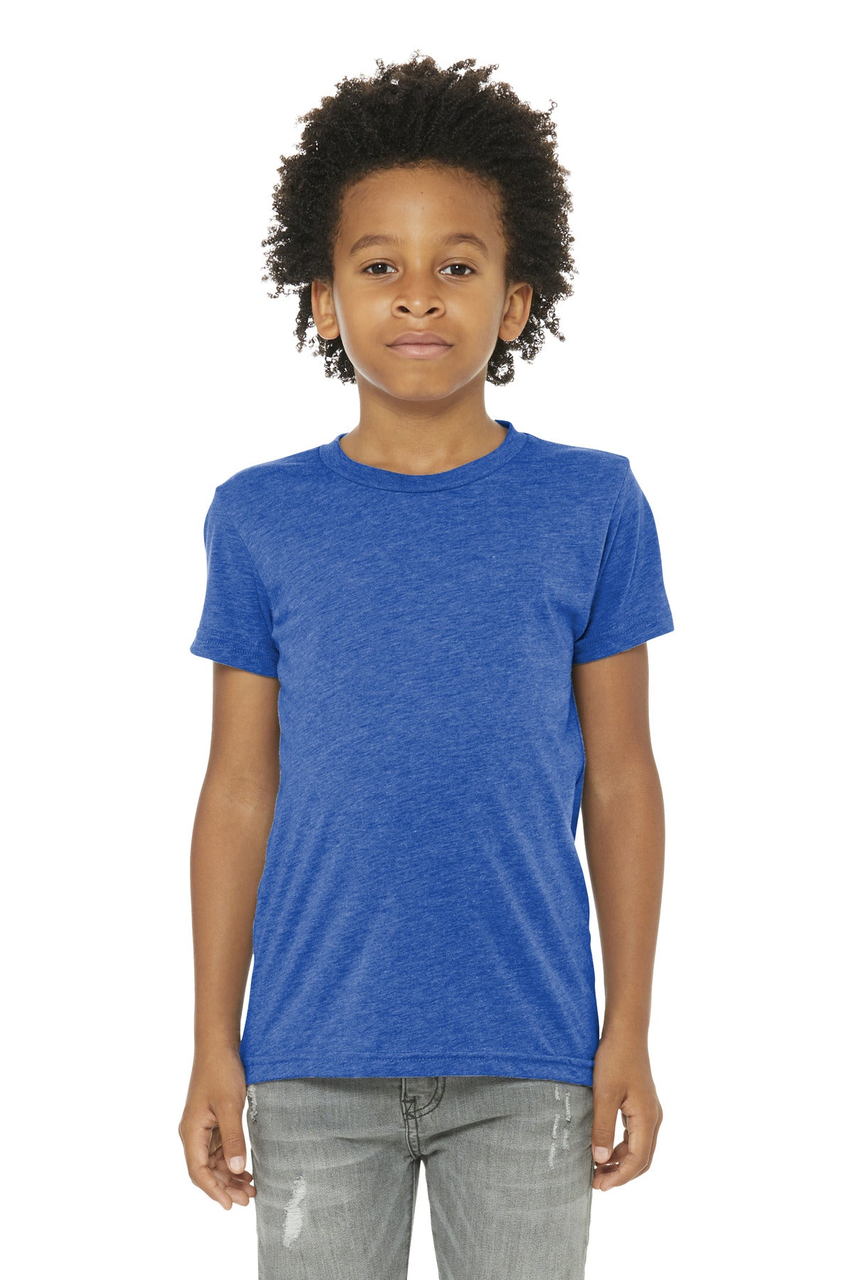 BELLA+CANVAS  Youth Triblend Short Sleeve Tee - True Royal Triblend
