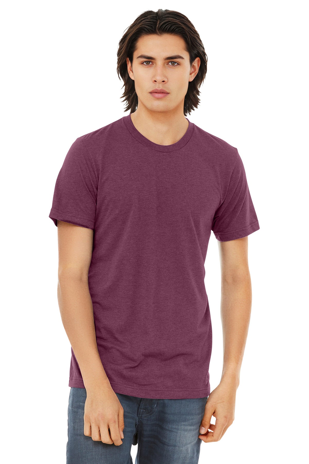 BELLA+CANVAS  Unisex Triblend Short Sleeve Tee - Maroon Triblend