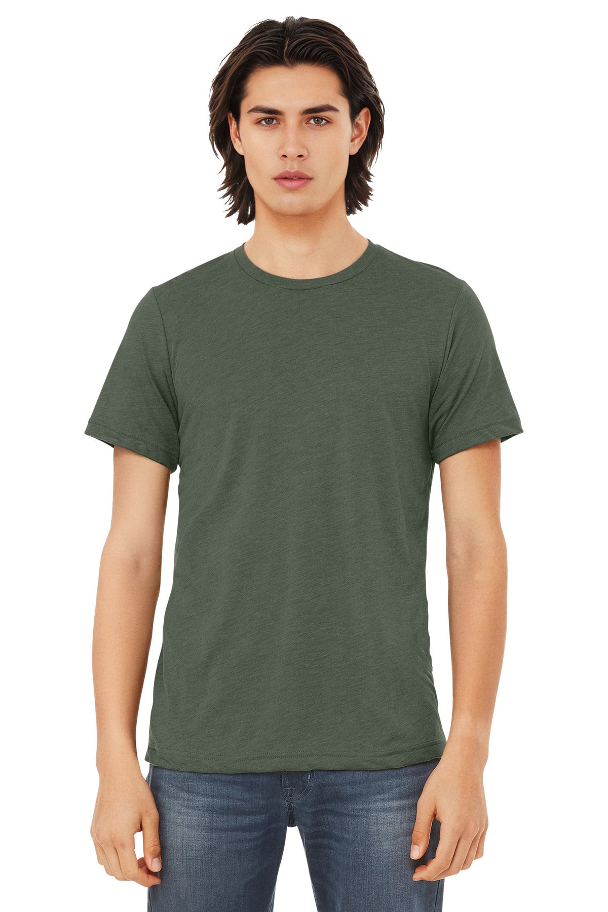 BELLA+CANVAS  Unisex Triblend Short Sleeve Tee - Military Green Triblend