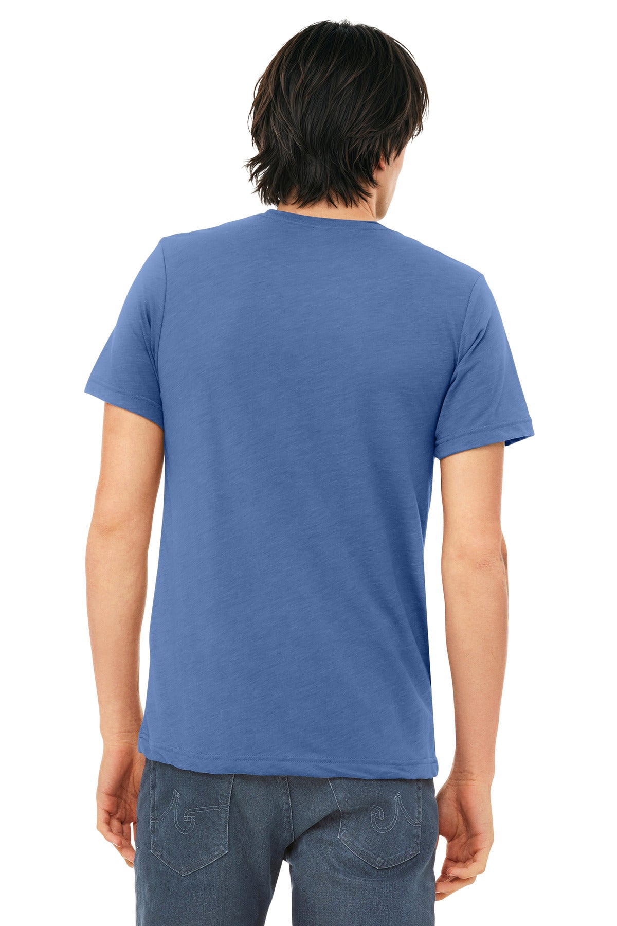 BELLA+CANVAS  Unisex Triblend Short Sleeve Tee - Solid Blue Triblend