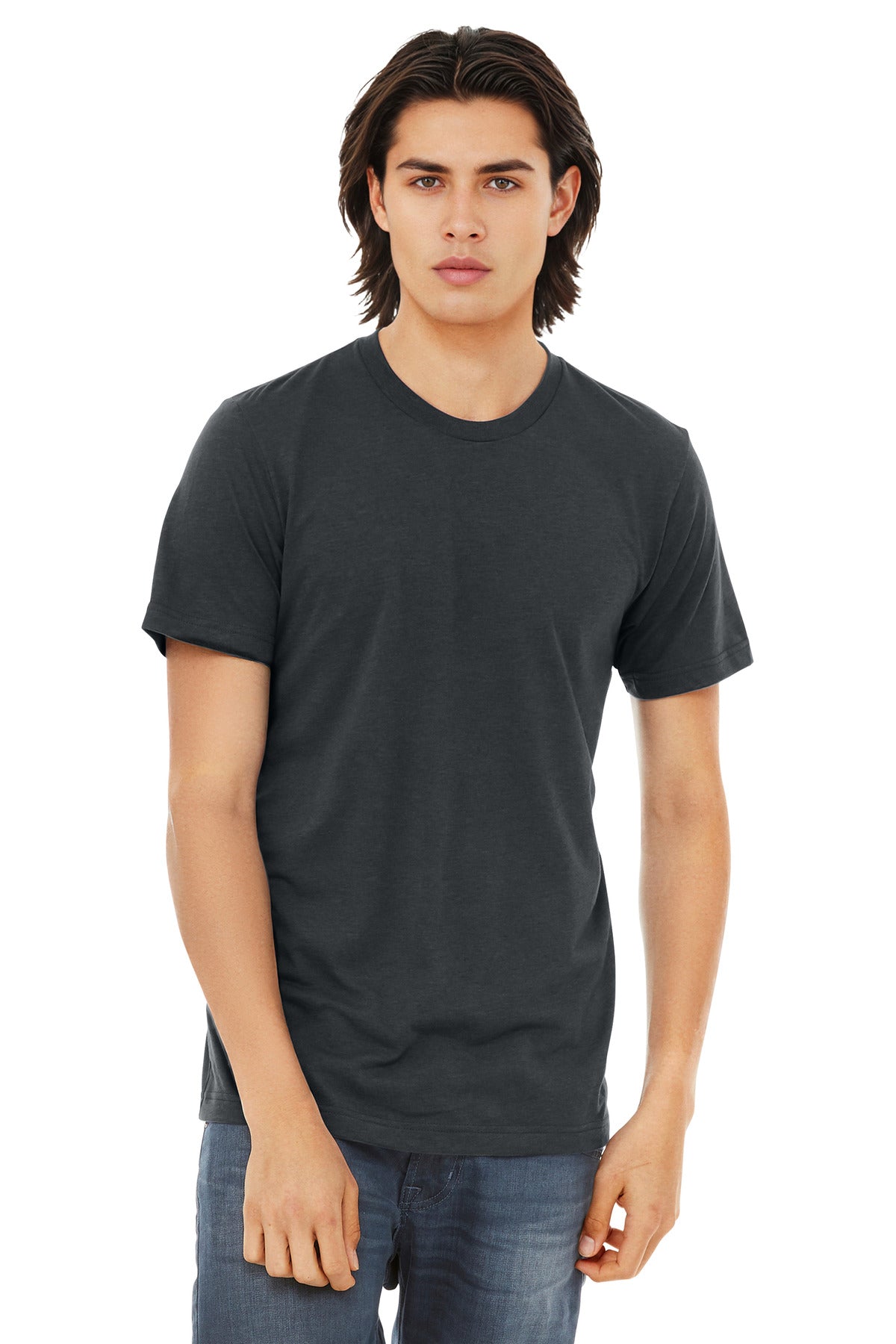 BELLA+CANVAS  Unisex Triblend Short Sleeve Tee - Solid Dark Grey Triblend